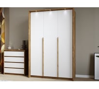 Комод КПУП "Калинковичский мебельный комбинат" мишель 4 ящика, дуб крафт золотой/белый жемчуг 00000051031