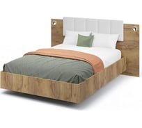 Кровать КПУП "Калинковичский мебельный комбинат" мишель 140 ми без основания под матрас, дуб крафт золотой 00000051344