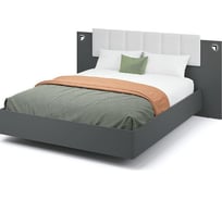 Кровать КПУП "Калинковичский мебельный комбинат" мишель 160 ми без основания под матрас, антрацит 00000050751