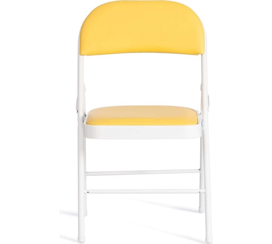 Складной стул Tetchair folder 3022g, каркас: металл, сиденье/спинка: экокожа, 46.5x47.5x79 см, желтый/белый 20233