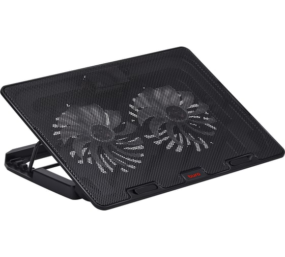 Подставка для ноутбука BURO BU-LCP156-B214H 15.6" 355x255x30 мм, 2xUSB, 2x140 мм FAN, 900 г, металлическая сетка 363708