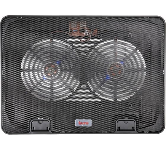 Подставка для ноутбука BURO BU-LCP156-B214H 15.6" 355x255x30 мм, 2xUSB, 2x140 мм FAN, 900 г, металлическая сетка 363708
