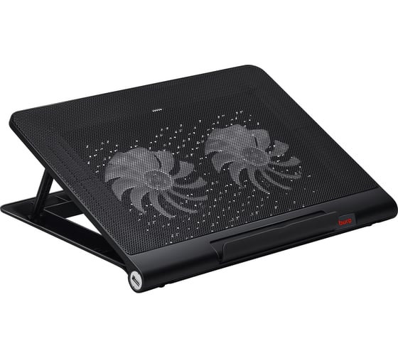 Подставка для ноутбука BURO BU-LCP170-B214 17" 398x300x29 мм, 2xUSB, 2x140 мм FAN, 926 г, металлическая сетка 363710