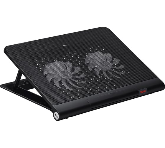Подставка для ноутбука BURO BU-LCP170-B214 17" 398x300x29 мм, 2xUSB, 2x140 мм FAN, 926 г, металлическая сетка 363710