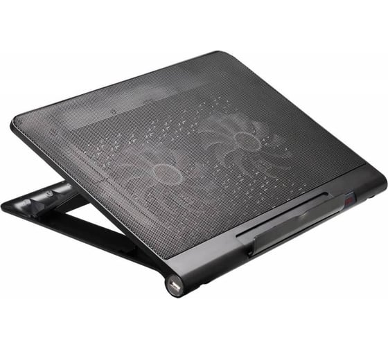 Подставка для ноутбука BURO BU-LCP170-B214 17" 398x300x29 мм, 2xUSB, 2x140 мм FAN, 926 г, металлическая сетка 363710