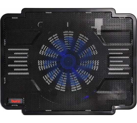 Подставка для ноутбука BURO BU-LCP140-B114 14" 335x265x23 мм, 1xUSB, 1x140 мм FAN, металлическая сетка/пластик 363697