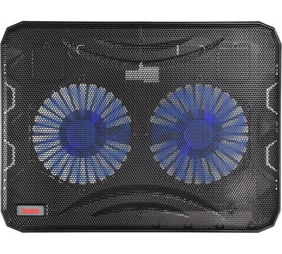 Подставка для ноутбука BURO BU-LCP156-B214 15.6" 358x270x21 мм, 1xUSB, 2x140 мм FAN, 597 г, металлическая сетка 363706