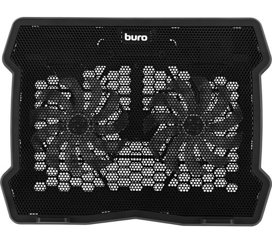 Подставка для ноутбука BURO BU-LCP150-B213 15" 335x265x22 мм, 74.35дБ, 1xUSB, 2x140 мм FAN, 480 г, металлическая сетка 1914405