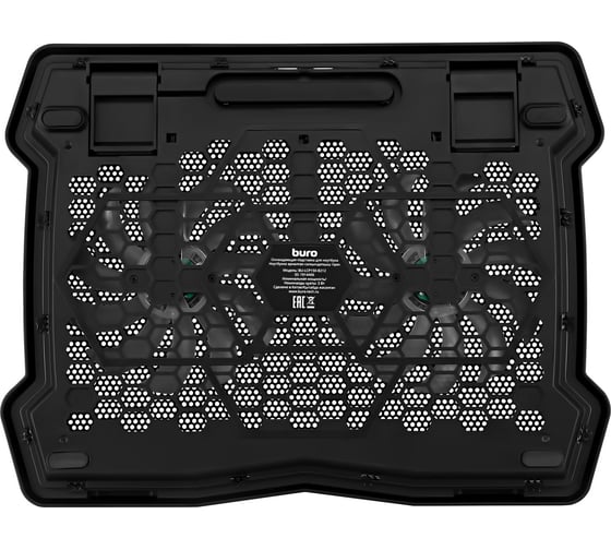 Подставка для ноутбука BURO BU-LCP150-B213 15" 335x265x22 мм, 74.35дБ, 1xUSB, 2x140 мм FAN, 480 г, металлическая сетка 1914405