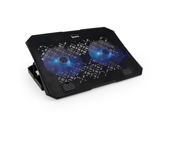 Подставка для ноутбука BURO BU-LCP150-B213 15" 335x265x22 мм, 74.35дБ, 1xUSB, 2x140 мм FAN, 480 г, металлическая сетка 1914405