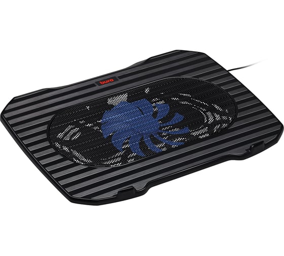 Подставка для ноутбука BURO BU-LCP156-B114 15.6" 357x265x33 мм, 1xUSB, 1x140 мм FAN, 345 г, металлическая сетка 363703