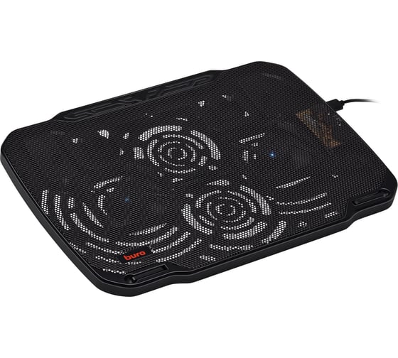 Подставка для ноутбука BURO BU-LCP156-B208 15.6" 355x260x21 мм, 2xUSB, 2x80 мм FAN, 560 г, металлическая сетка 363705