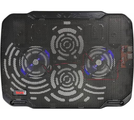 Подставка для ноутбука BURO BU-LCP156-B208 15.6" 355x260x21 мм, 2xUSB, 2x80 мм FAN, 560 г, металлическая сетка 363705