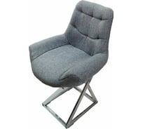Стул NEW VICTORIA Лофт ГРАНД хром-серый (ткань) 15107