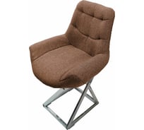 Стул NEW VICTORIA Лофт ГРАНД хром-шоколадный (ткань) 15123