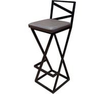 Барный стул NEW VICTORIA "Лофт" черный-шоколад 8521