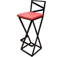 Барный стул NEW VICTORIA "Лофт" черный-красный 8523