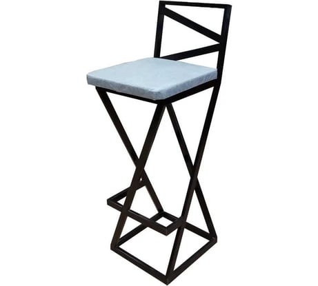 Барный стул NEW VICTORIA "Лофт" черный-серый 8520