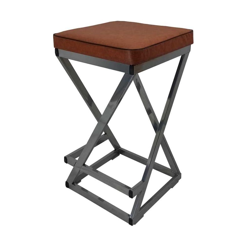 Полубарный табурет NEW VICTORIA "Лофт" хром-коричневый 987 - выгодная ...