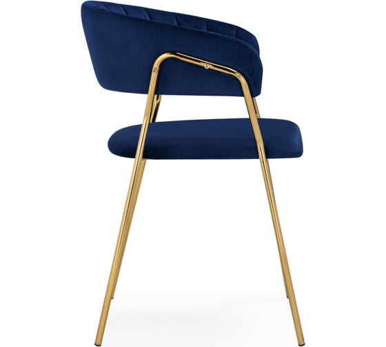 Стул на металлокаркасе Woodville kamelia 1 dark blue / gold 15715
