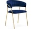 Стул на металлокаркасе Woodville kamelia 1 dark blue / gold 15715 1