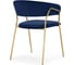 Стул на металлокаркасе Woodville kamelia 1 dark blue / gold 15715 4