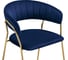 Стул на металлокаркасе Woodville kamelia 1 dark blue / gold 15715 5