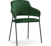 Стул на металлокаркасе Woodville Инклес темно-зеленый/черный глянец 483854