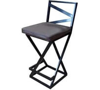 Полубарный стул NEW VICTORIA "Лофт" черный-шоколад 19991