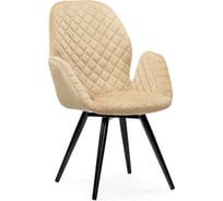 Крутящееся кресло Woodville муат, бежевый/черный глянец 566492