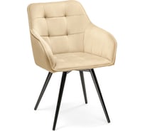 Крутящееся кресло Woodville идас, бежевый/черный глянец 566487