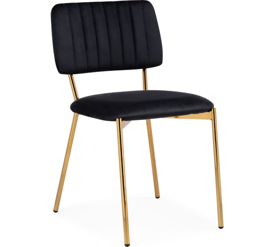 Стул на металлокаркасе Woodville armond, black/gold 15650