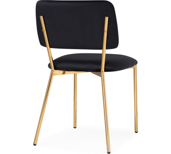 Стул на металлокаркасе Woodville armond, black/gold 15650