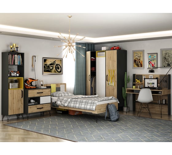 Комод Woodville нобира, антрацит/дуб ирландский 515121