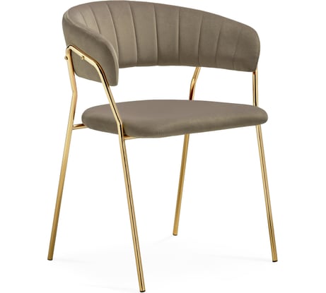 Стул на металлокаркасе Woodville kamelia 1 cappuccino/gold 15716