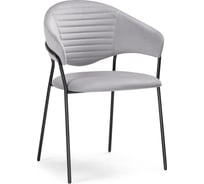 Стул на металлокаркасе Woodville Рансол серый/черный глянец 483862