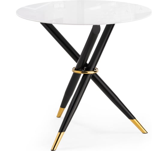 Стеклянный стол Woodville rock, white/black 11772