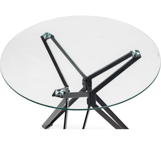 Стеклянный стол Woodville Roko 80 black 15667