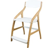 Стул ИП Даниленко Эверест детский, регулируемый по высоте, лак/белый 101757