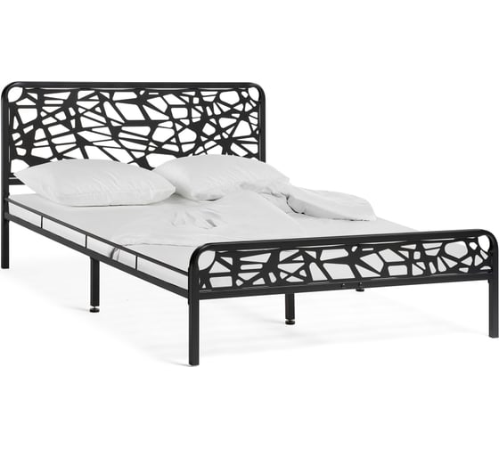 Двуспальная кровать Woodville Кубо 160x200, черный 533096