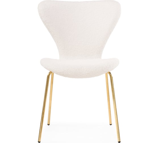 Стул на металлокаркасе Woodville Solo white / gold 15598