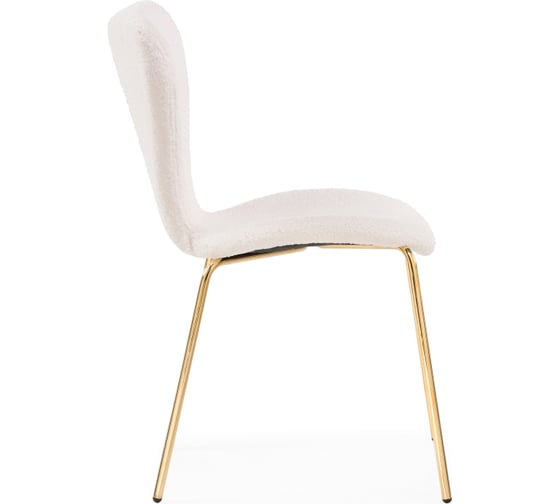 Стул на металлокаркасе Woodville Solo white / gold 15598