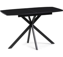 Стеклянный стол Woodville тамаса, 120(150)х70x76 см, черный 551087