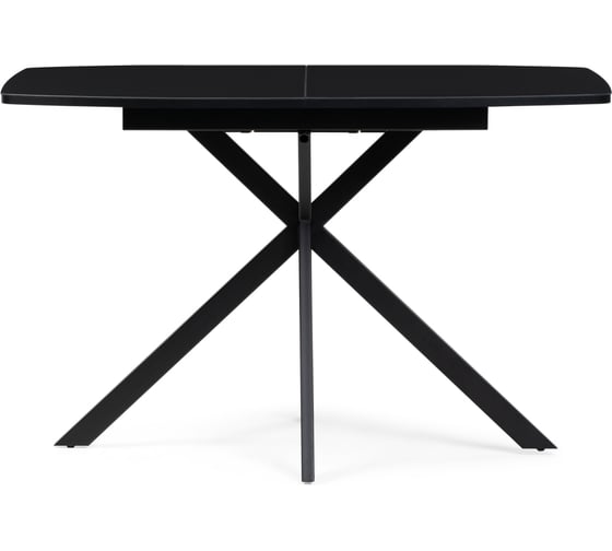 Стеклянный стол Woodville тамаса, 120(150)х70x76 см, черный 551087