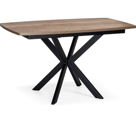 Стол Woodville палу, дуб галифакс табак/черный 551074