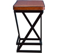 Полубарный табурет NEW VICTORIA "Лофт" черный-коричневый 993