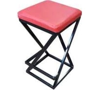 Полубарный табурет NEW VICTORIA "Лофт" черный-красный 991