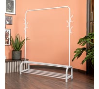 Напольная вешалка для одежды HELEX home белая W-20