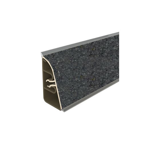 Плинтус для столешницы Thermoplast 850-1314 АР850 Бриллиант черный, 37х24х3000 (ф-ра 1910/076) (12) АР850-1314