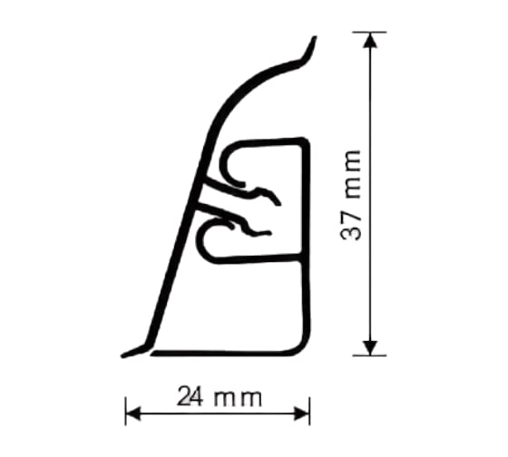 Плинтус для столешницы Thermoplast 850-1291 АР850 Саломея, 37х24х3000 (ф-ра 1226/080) (12) АР850-1291